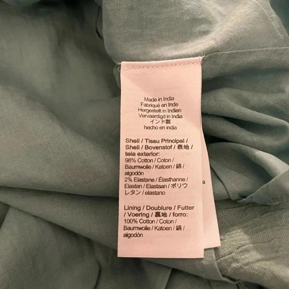 J Crew Dress Sea Foam Green Ruffle Sleeve Mini Stretch Dress NWT Pockets XXL - Picture 11 of 11